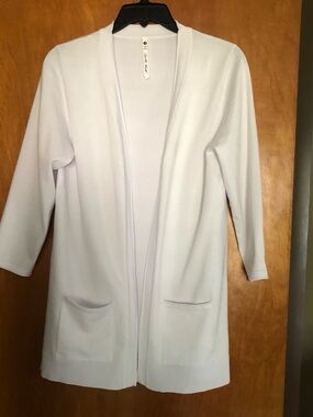 Leo & Nicole Light Lavender Open Front Cardigan